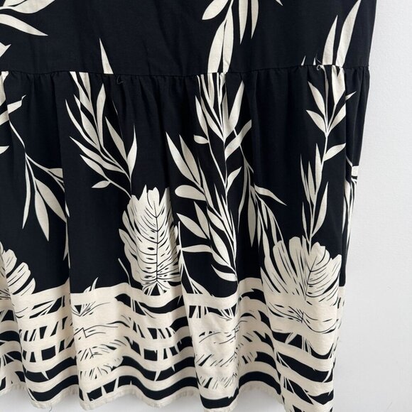 Shein Women Crew Neck Black Floral Print Midi Dress L - Picture 5 of 5